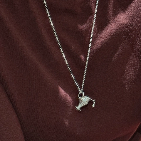 925 Sterling Silver Minimalist Pitcher Pendant Necklace For Women Vintage Matte Watering Can Design Personalized Jewelry