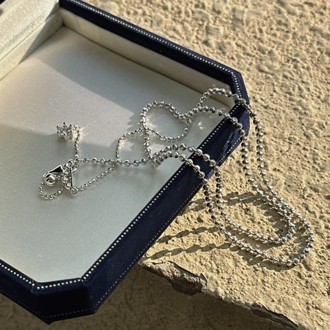 Minimalist 925 Sterling Silver Zirconia Pendant Necklace For Women Adjustable Ball Chain Y-Shaped Clavicle Chain Gold Silver Jewelry