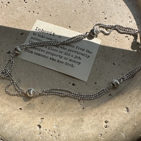 925 Sterlingsilber Dreilagige Perlenkette Für Damen Koreanischer Stil Minimalistische Gebürstete Kugeln Halskette Schmuck