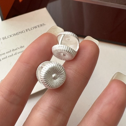 Orecchini a Cerchio Pieghettati Geometrici in Argento Sterling S925 per Donna Orecchini Huggie Piccoli Minimalisti Gioielli Retrò