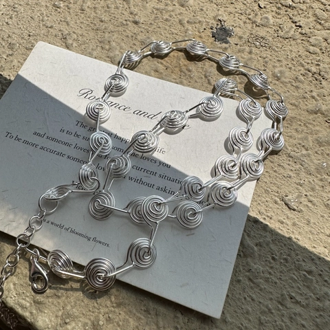 Minimalistische 925 Sterlingsilber Spirale Halskette Für Damen Handgefertigte Geometrische Zierliche Schlüsselbein Kette Schmuck
