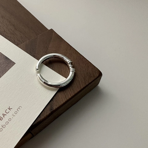 Minimalistischer S925 Sterlingsilber Offener Verstellbarer Ring Für Damen Geometrische Linien Mode Personalisierter Fingerring