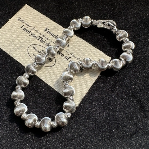 925 Sterlingsilber Spiraltextur Rundperlen Armband Mit Strass Hufeisenschnalle Minimalistischer Retro Schmuck Damen