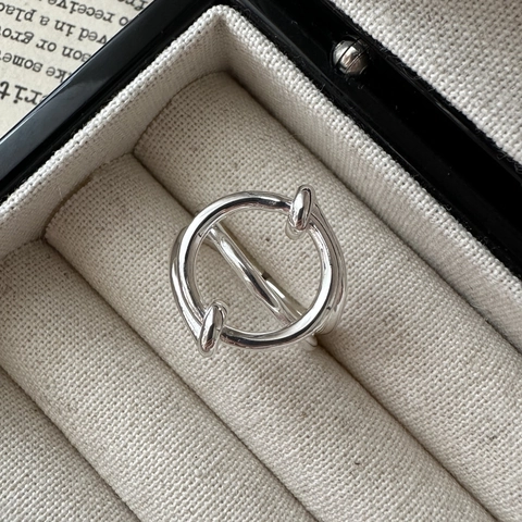 S925 Sterling Silver Minimalist Ring For Women Korean Style Entwined Knot Adjustable Open Finger Ring Fashion Jewelry