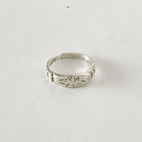Minimalistische 925 Sterling Zilveren Vintage Ring Voor Dames Stergravure Geometrische Stapelbare Vingering Sieraden Cadeau