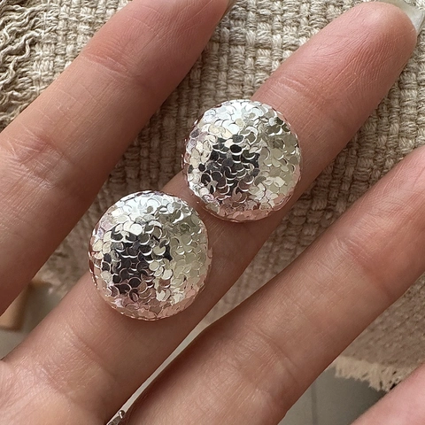 925 Sterling Silver Hammered Circle Stud Earrings For Women Minimalist Textured Round Ear Piercing Fashion Jewelry Gift