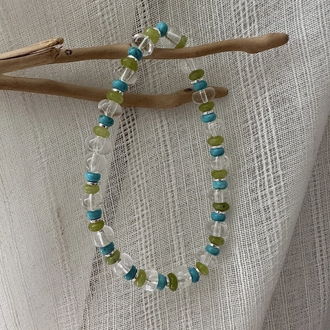 925 Sterling Silver Beaded Bracelet White Crystal Colorful Beads Korean Retro Niche Design Fashion Jewelry Bracelet For Women