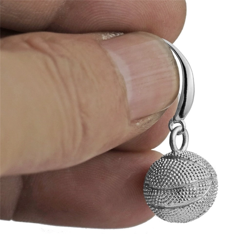 Orecchini Pendenti in Rame a Forma di Basket per Donna Stile Sportivo Placcato Oro Argento Gioielli Regalo per Tifosi