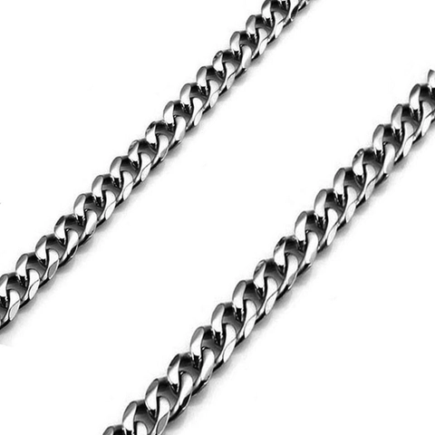 Stainless Steel Cuban Link Necklace For Men Women NK Flattened Chain Jewelry Hip Hop Streetwear Style Punk Neck Chain