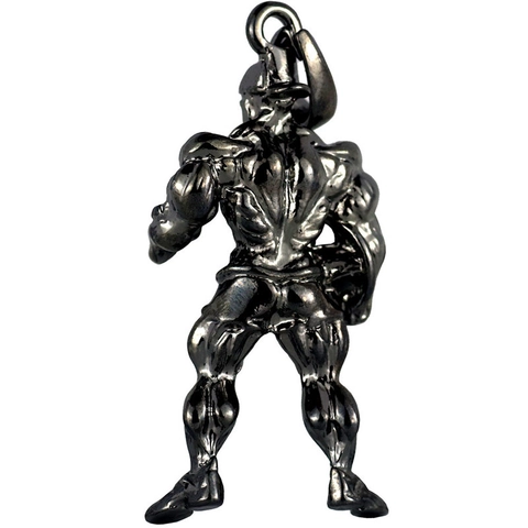 Fitness Bodybuilding Necklace Alloy Muscle Man Pendant Weightlifting Dumbbell Barbell Gym Strength Training Jewelry For Men