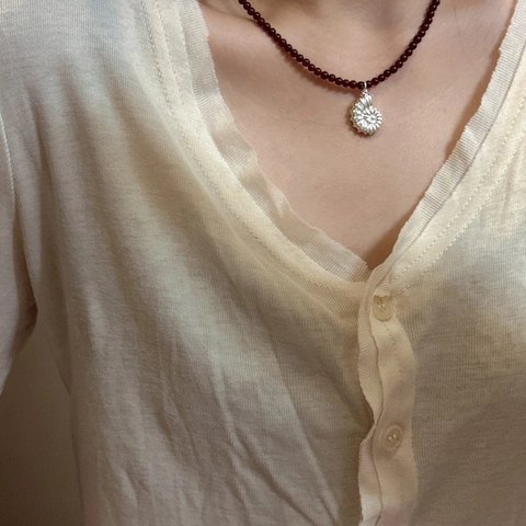 Collana con Ciondolo a Forma di Conchiglia di Nautilus in Argento Sterling 925 Agata Rossa per Donna Catena a Clavicola Minimalista Retrò Regalo Gioielli