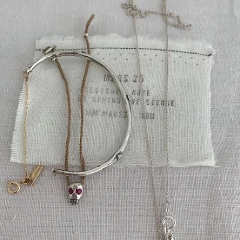 Bracciale Rigido in Argento Sterling 925 Vintage per Donna Minimalista Struttura Irregolare Distressed Gioielli alla Moda Regalo