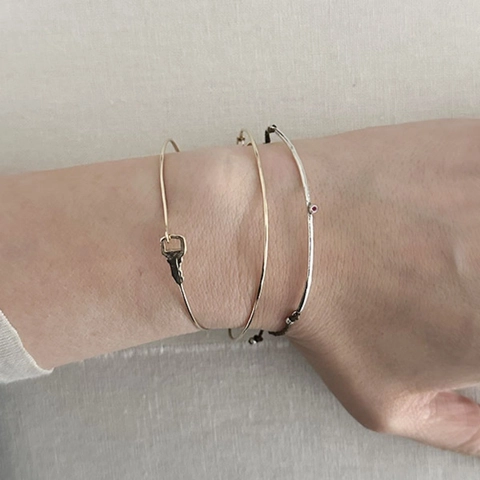 925 Sterling Silver Branch Bracelet Red Rhinestone Minimalist Korean Style Vintage Adjustable Wax Rope Bracelet Fine Jewelry Women Gift