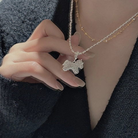Vintage 925 Sterlingsilber Pony Anhänger Hohles Netzdesign Galvanisierter Pferdepfosten Für Damen Mode Schmuck Zubehör