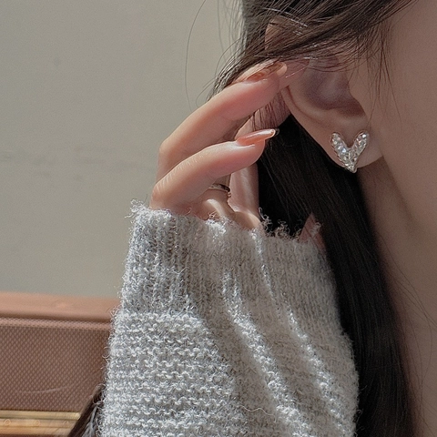 Orecchini A Lobo A Cuore In Argento Sterling 925 Per Donna Scintillanti Taglio Diamante CNC Gioielli Minimalisti