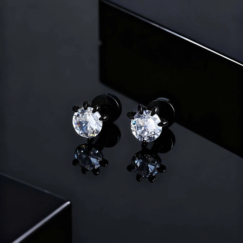 Edelstahl Drachenkrallen Zirkonia Ohrstecker Für Herren Damen Schwarz Gothic Punk Minimalistisch Weiß Zirkonia Krallen Ohrstecker