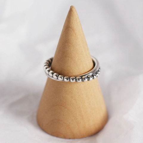 S925 Sterlingsilber Perlen Offener Ring Für Damen Retro Minimalistisch Geometrisch Verstellbar Fingerring Schmuck Geschenk
