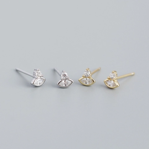 925 Sterlingsilber Marquise Strass Ohrstecker Minimalistische Geometrische Kleine Ohrringe Schmuck Für Damen Mädchen Geschenk