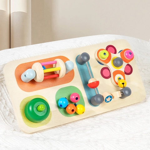 Montessori Busy Board Giocattoli in Legno Per Neonati Bambini Piccoli Educativi Addestramento Coordinazione Mano-Occhio Regalo
