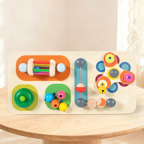 Montessori Busy Board Giocattoli in Legno Per Neonati Bambini Piccoli Educativi Addestramento Coordinazione Mano-Occhio Regalo