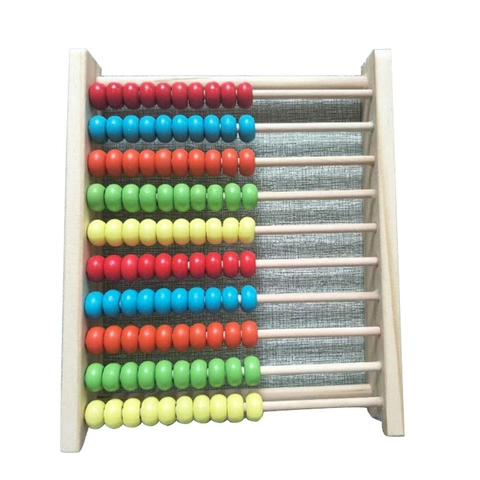 Abaco Giocattolo in Legno per Bambini Apprendimento della Matematica Educativo Perline Colorate Telaio per Conteggio per Bambini