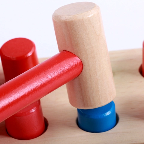 Multicolor Houten Hamerbank Speelgoed Voor Kinderen Hand-Oog Coördinatie Training Montessori Vroeg Leren Educatief Speelgoed