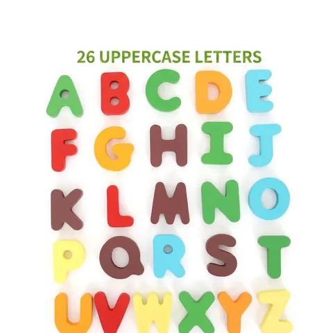 Wooden Alphabet Matching Letter Recognition Cards Set Montessori Early Learning Educational Puzzle Blocks Toy For Kids