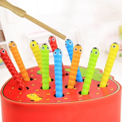 Gioco di Cattura Insetti Magnetico in Legno per Bambini Coordinazione Occhio Mano Memoria Colori Montessori Giocattolo Educativo in Legno