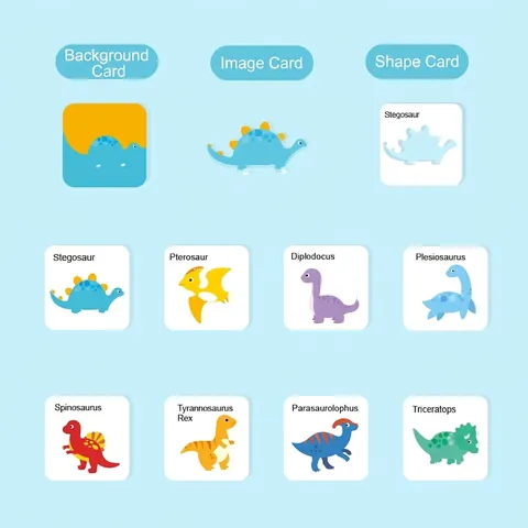 Puzzle in Legno per Bambini Giocattolo Educativo Precoce Animali Dinosauri Veicoli Riconoscimento Scatola in Latta Regalo