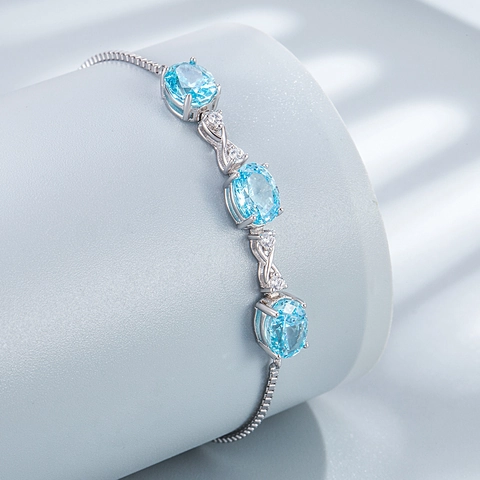 925 Sterling Zilver Oneindigheidssymbool Armband Voor Dames Verstelbare Bolo Doosketting Ovalen Strass Elegante Sieraden Cadeau