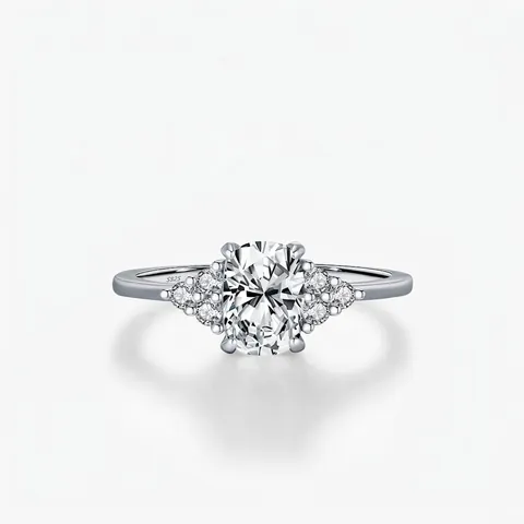 Luxe 1ct Ovale Moissaniet Ring Voor Dames 925 Sterling Zilver Verlovingsring Met GRA Certificaat Elegante Mode Sieraden