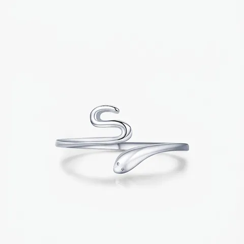 925 Sterlingsilber Schlangenring Mit Zirkonia Augen Minimalistischer Verstellbarer Schmuck Für Damen Mode Geschenk