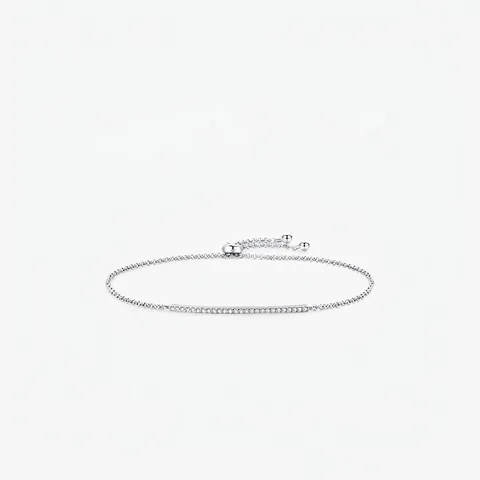 925 Sterling Silver Minimalist Micro Inlaid Zirconia Bar Bracelet For Women Adjustable Niche Design Fashion Jewelry Gift