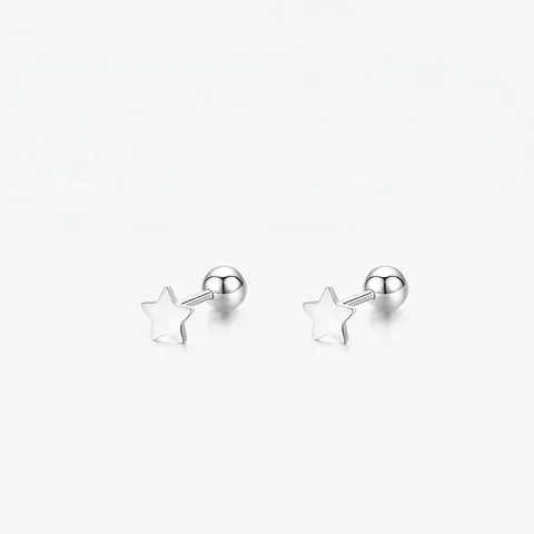 925 Sterling Zilveren Ster Oorknopjes Voor Dames Kleine Ster Pentagram Schroefsluiting Minimalistische Sieraden Accessoire