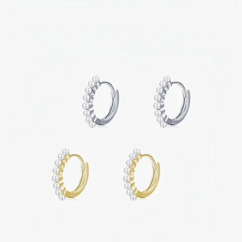 925 Sterlingsilber Künstliche Perle Reifen Ohrringe Elegant Koreanisch Minimalistisch Licht Luxus Schmuck Für Damen Rund Perle Ohrring