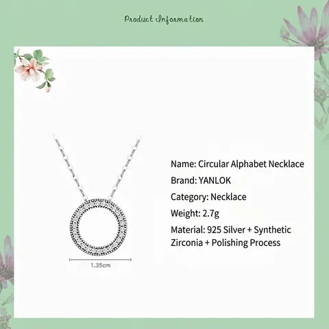 Collana con Ciondolo Rotondo in Argento Sterling 925 per Donna Zirconia Pavé Design Cuore Cavo Gioielli Minimalisti Regalo