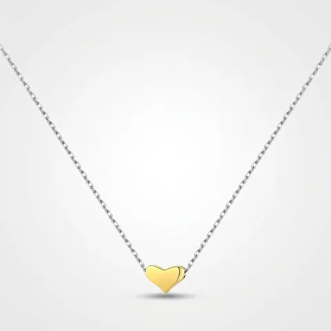S925 Sterlingsilber Mini Herz Halskette Zierliche Zweifarbige Herz Anhänger Schlüsselbein Kette Damen Minimalistischer Schmuck