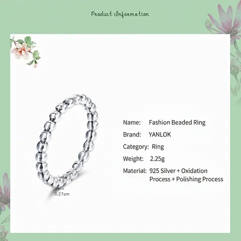 925 Sterling Silber Perlenring Für Damen Minimalist Poliert Geometrisch Kugel Bandring Stapelbar Mode Finger Schmuck