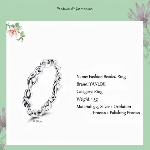 Minimalist 925 Sterling Silver Heart Ring For Women Vintage Winding Line Knot Band Fashion Jewelry Daily Wear Jewelry Gift