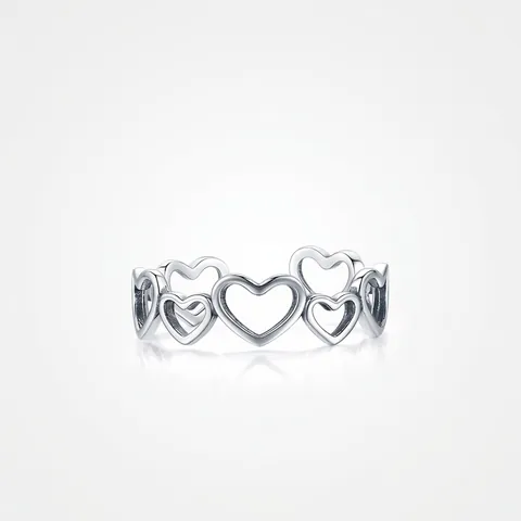 925 Sterlingsilber Hohles Herz Verstellbarer Offener Ring Für Damen Minimalistischer Süßer Schmuck Eleganter Geometrischer Ring