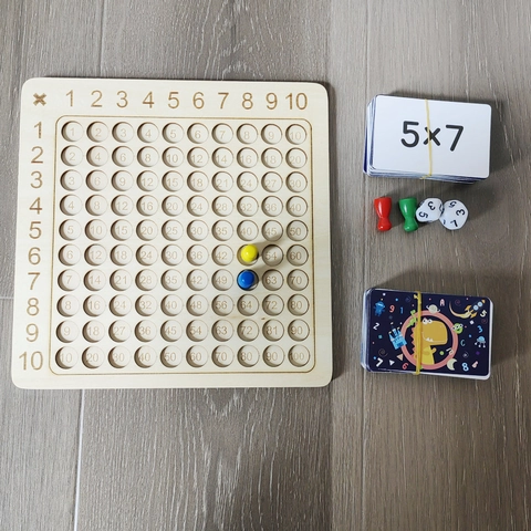 Gioco da Tavolo Montessori in Legno Moltiplicazione Addizione Giocattolo Educativo Matematica per Bambini Scuola Casa