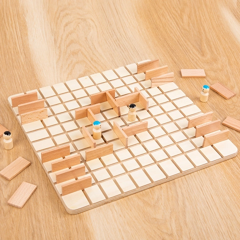 Wooden Strategy Board Game For Kids Adults Educational Logic Training Parent-Child Interactive Pathfinding Tabletop Game Puzzle Toy