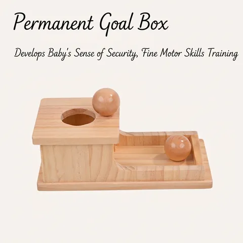 Scatola di Permanenza dell'Oggetto Montessori in Legno per Bambini Giocattolo Educativo Precoce Scatola Imbucare in Legno di Pino