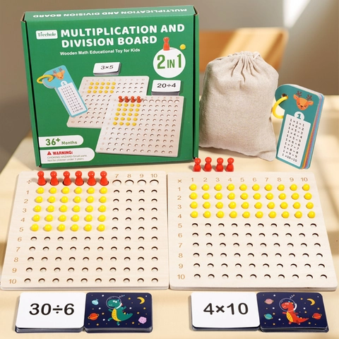 Montessori Holz Multiplikation Und Division Brett Mathe Lernspielzeug Für Kinder Arithmetik Lernen Logik Spielbrett Set
