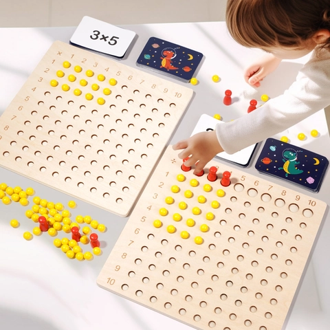 Montessori Holz Multiplikation Und Division Brett Mathe Lernspielzeug Für Kinder Arithmetik Lernen Logik Spielbrett Set