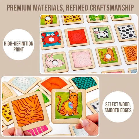 Montessori Houten Dieren Schaduw Match Puzzel Speelgoed Voor Kinderen Hand Oog Coördinatie Fijne Motoriek Training Rijgkaarten Spel