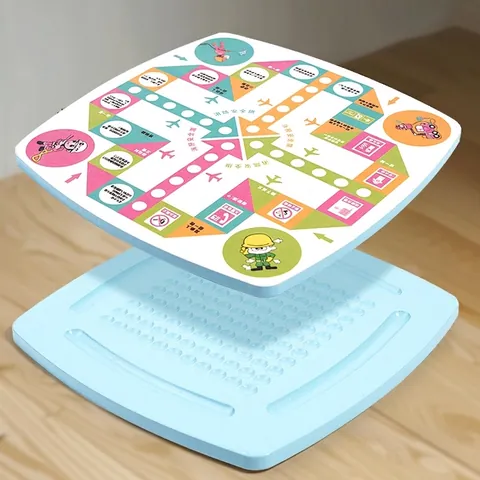 Gioco Da Tavolo Di Battaglia Magnetica A Doppia Faccia E Ludo Sicurezza Antincendio Legno MDF Perle Magnetiche Per Bambini