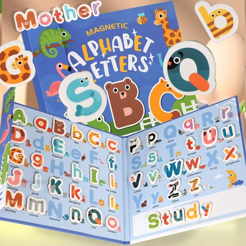 Magnetic Alphabet Letters Spelling Game For Kids Animal Theme Wood Educational Learning Toy For Preschoolers Spelling Practice