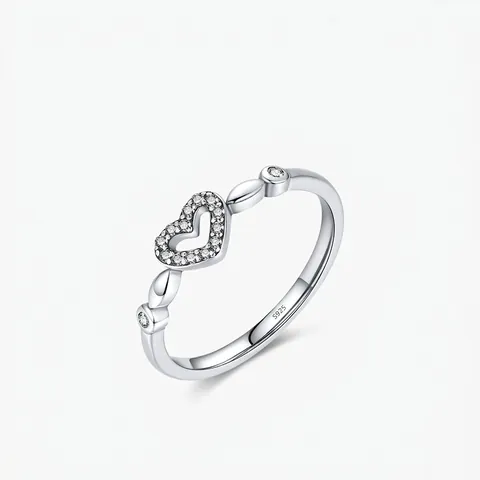 S925 Sterlingsilber Vintage Herzring Für Damen Süß Pave Zirkonia Fingerring Koreanischer Stil Feiner Schmuck Geschenk