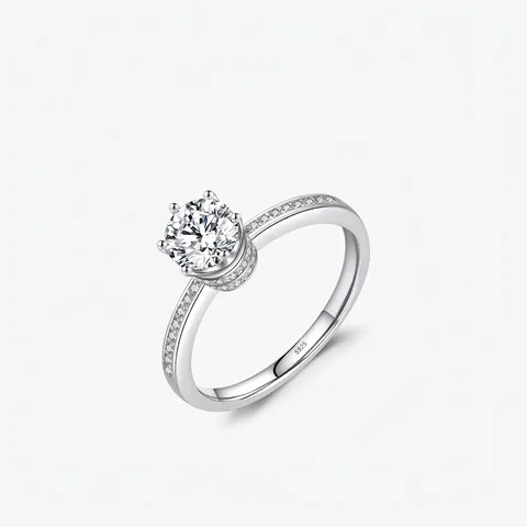 S925 Sterling Silver Crown Ring Elegant Romantic Sparkling Zirconia Engagement Wedding Ring For Women Fine Jewelry Gift